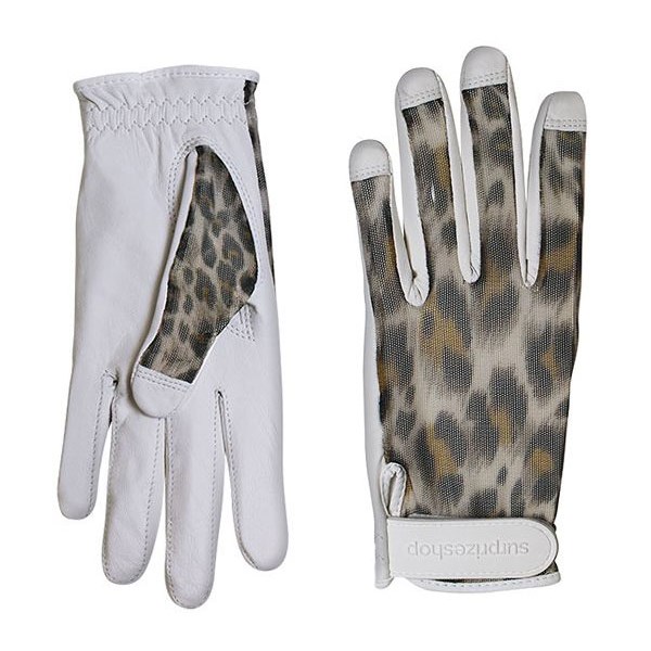 cg00300 leather ladies golf glove leopard