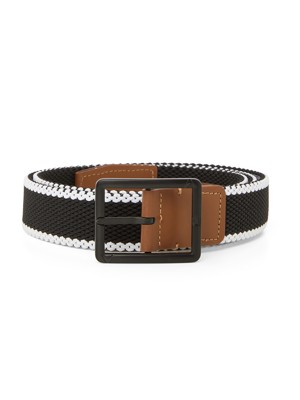 Callaway Mens Striped Stretch Braided Belt