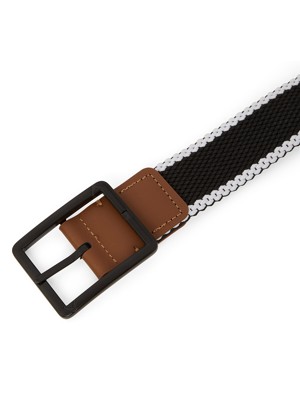 Callaway Mens Striped Stretch Braided Belt