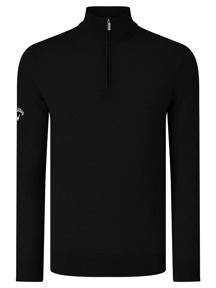 mens ribbed quarter zip sweater