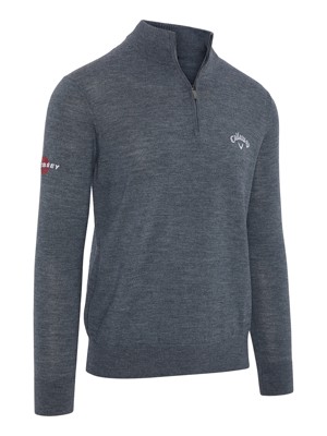 Callaway Mens Blended Merino Quarter Zip Sweater