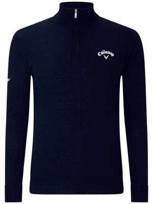 Callaway Mens Blended Merino Quarter Zip Sweater