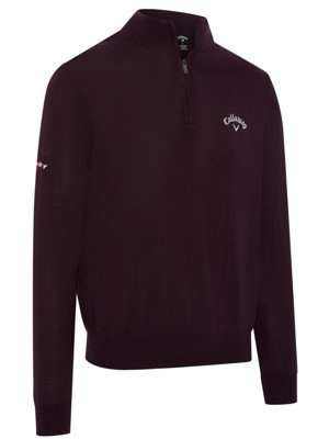 Callaway Mens Blended Merino Quarter Zip Sweater