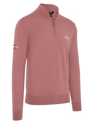 Callaway Mens Blended Merino Quarter Zip Sweater