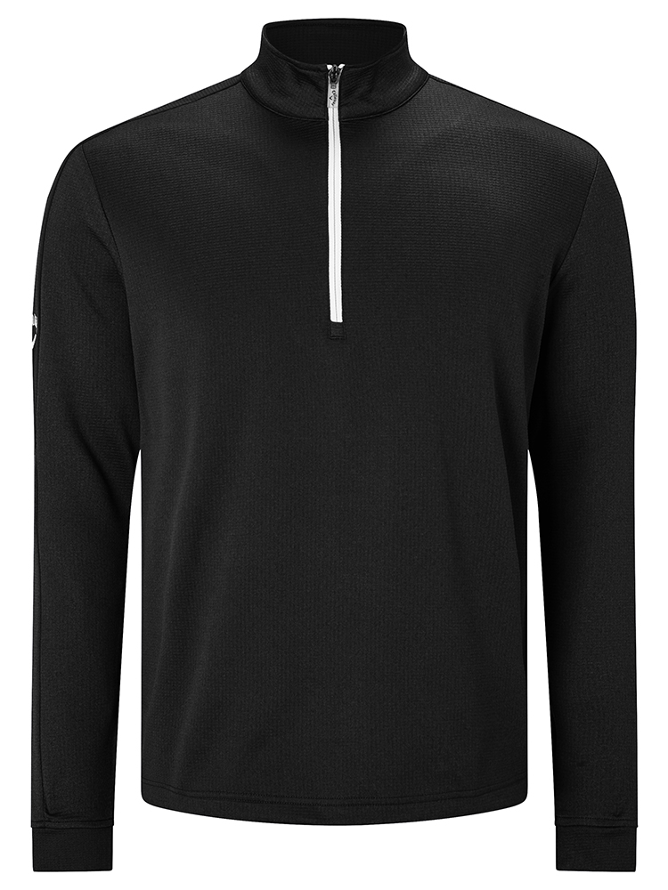 Download Callaway Mens Stretch Waffle Quarter Zip Thermal Mock Pullover