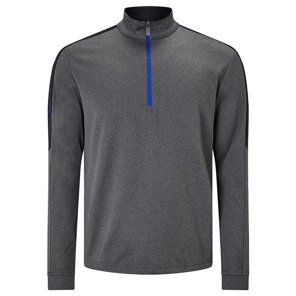 Callaway Mens Stretch Waffle Quarter Zip Thermal Mock Pullover
