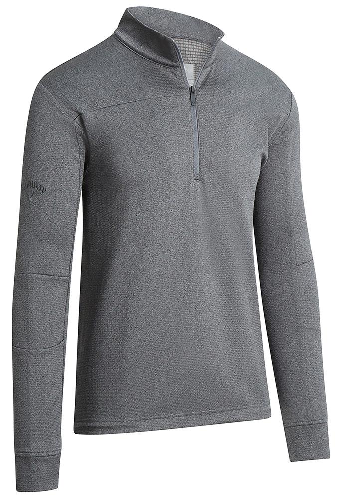 Callaway Mens Waffle Quarter Zip Mid Layer Top