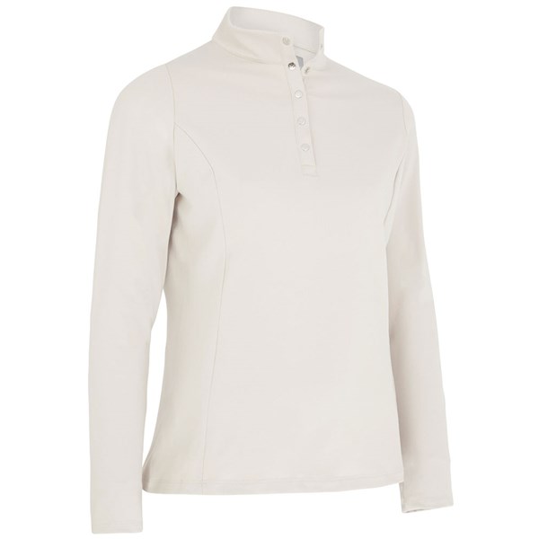 Callaway Ladies Thermal Long Sleeve Fleece Back Jersey Polo Shirt