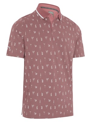 Callaway Mens Geo Cocktail Print Polo Shirt