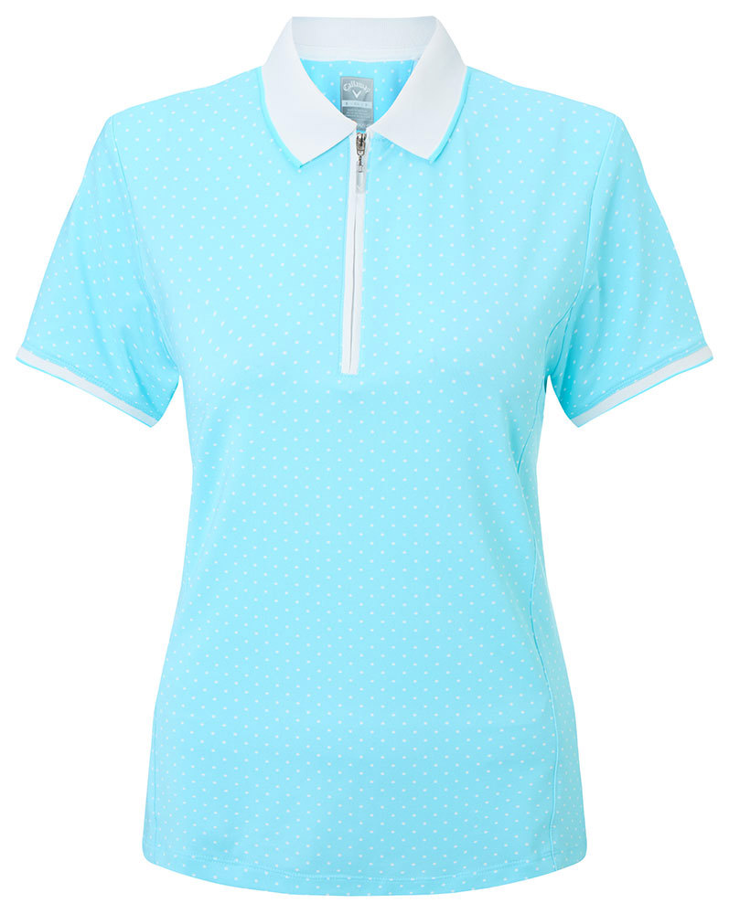 Callaway Ladies Polka Dot Short Sleeve Polo Shirt