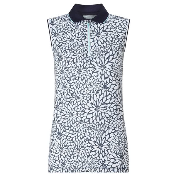 Callaway Ladies Sketchy Floral Sleeveless Polo Shirt - Golfonline