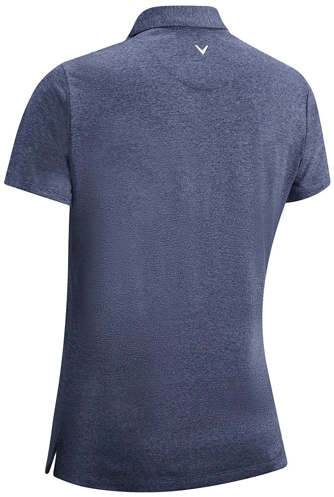 Callaway Ladies Quarter Zip Short Sleeve Heathered Polo Shirt