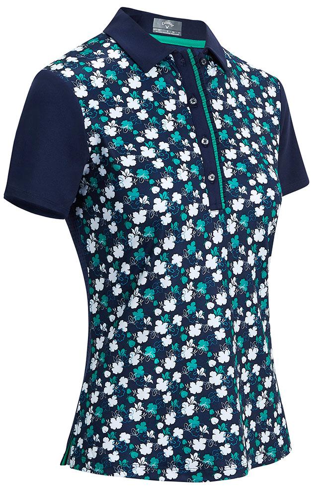 Callaway Ladies Mini 3 Colour Floral Print Polo Shirt