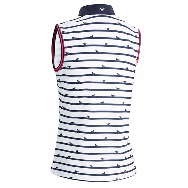 Callaway Ladies Birdie Stripe Sleeveless Polo Shirt
