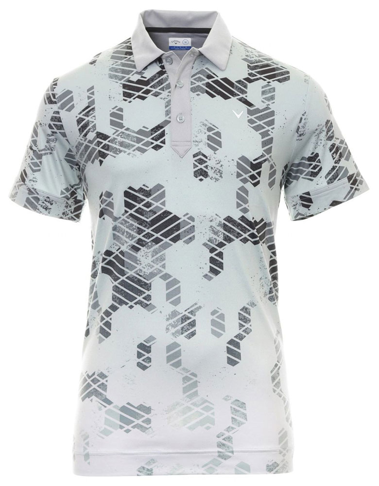 Callaway Mens All Over Abstract Camo Printed Polo Shirts - X Series