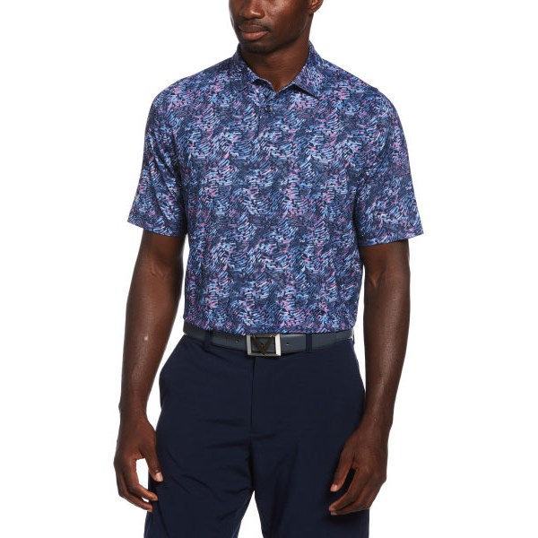 Callaway Mens Confetti Geo Print Polo Shirt