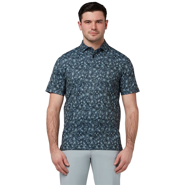 Callaway Mens All Over Outline Floral Print Polo Shirt - Golfonline