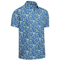 Callaway Mens All Over Tropical Print Polo Shirt