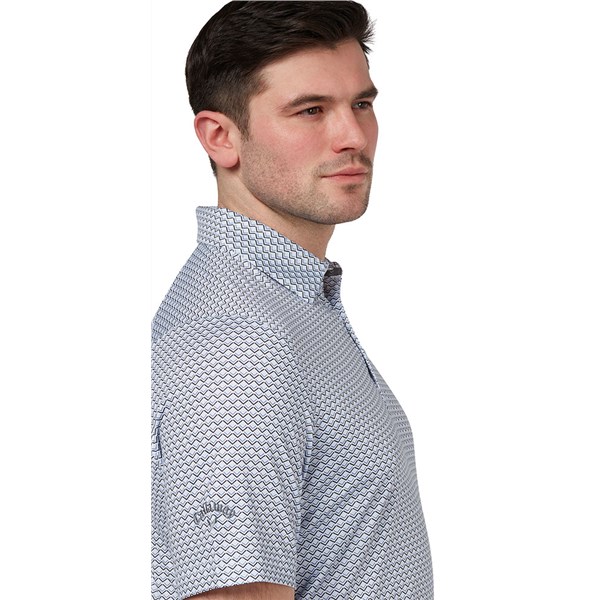 Callaway Mens Trademark Ombre Chev Print Polo Shirt
