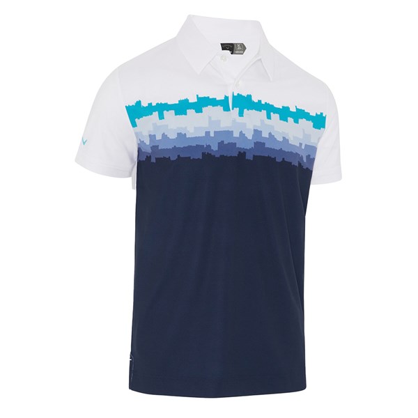 Callaway Mens X-Series Skyline Block Print Polo Shirt