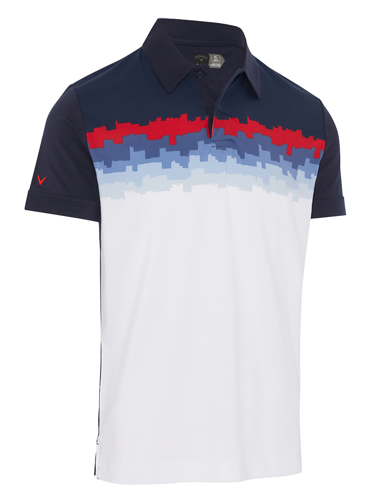 Callaway Mens X-Series Skyline Block Print Polo Shirt