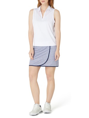Callaway Ladies Waist Length Mesh Detail Sleeveless Polo Shirt - SALE