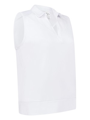 Callaway Ladies Waist Length Mesh Detail Sleeveless Polo Shirt - SALE