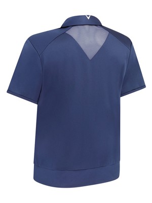 Callaway Ladies Waist Length Mesh Detail Short Sleeve Polo Shirt - SALE