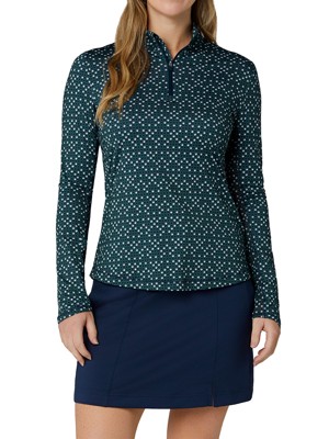 Callaway Ladies Fashion Printed Sun Protection 1/4 Zip Pullover