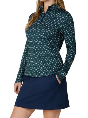 Callaway Ladies Fashion Printed Sun Protection 1/4 Zip Pullover