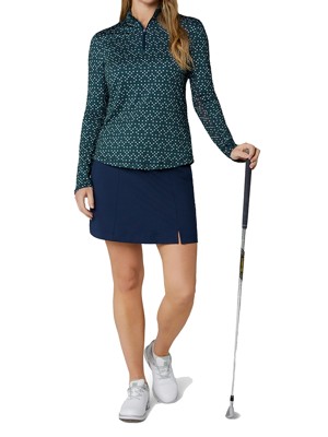 Callaway Ladies Fashion Printed Sun Protection 1/4 Zip Pullover