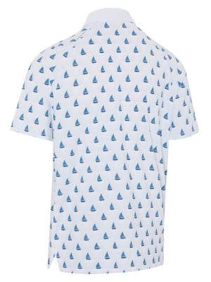 Callaway Mens Sailboat Sunset Geo Print Polo Shirt - SALE