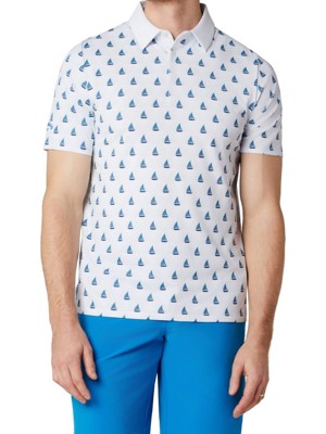 Callaway Mens Sailboat Sunset Geo Print Polo Shirt - SALE