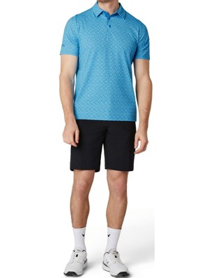 Callaway Mens Tile Gingham Print Polo Shirt - SALE
