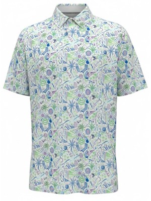 Callaway Mens Nautical Conversational Print Polo Shirt - SALE