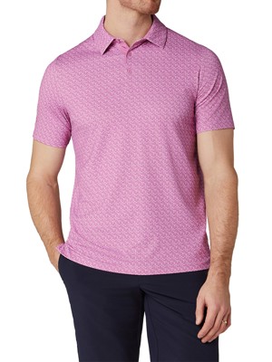 Callaway Mens Timeless Chev Print Polo Shirt