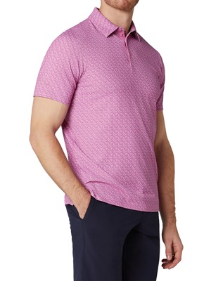 Callaway Mens Timeless Chev Print Polo Shirt