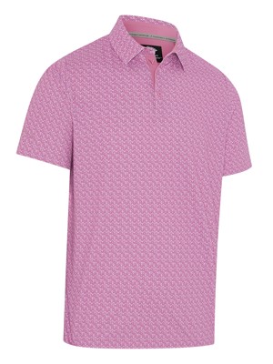 Callaway Mens Timeless Chev Print Polo Shirt