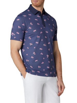 Callaway Mens Azalea Gingham Polo Shirt - Masters Collection