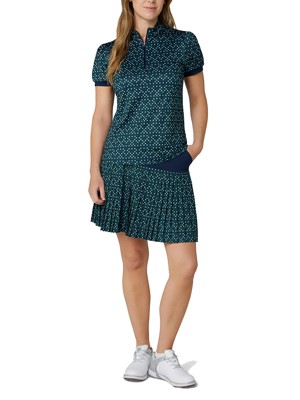 Callaway Ladies Framing Geo Print Short Sleeve Polo Shirt - SALE