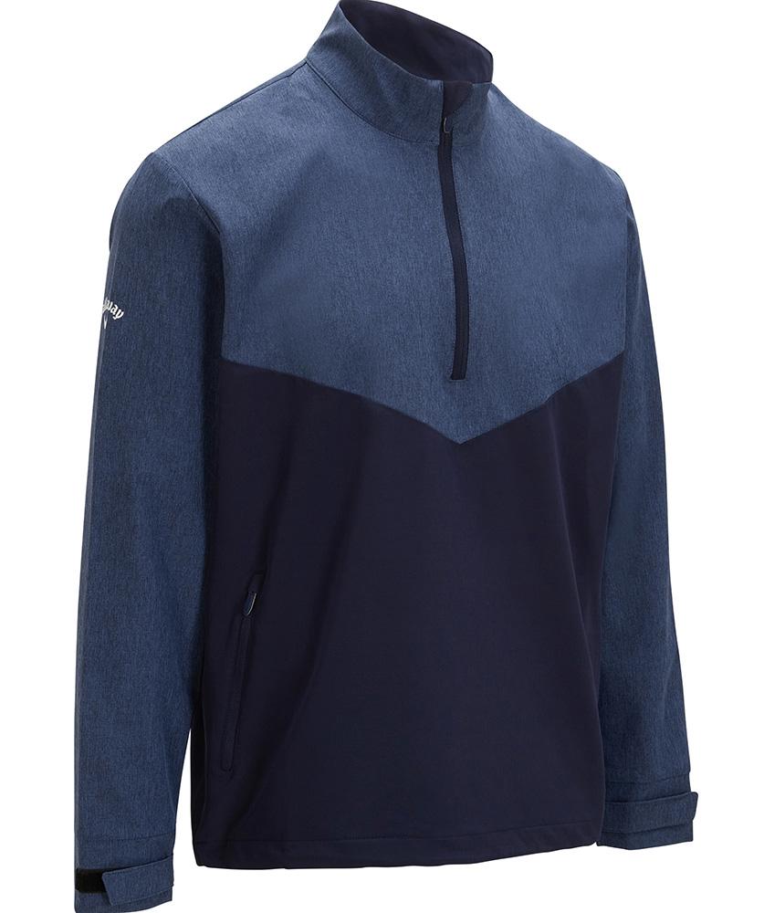 Callaway Mens Heathered 1/4 Zip Wind Jacket
