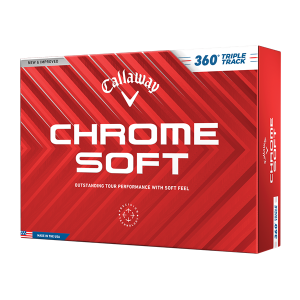 Callaway Chrome Soft 360 Triple Track White Golf Balls (12 Balls) 2024