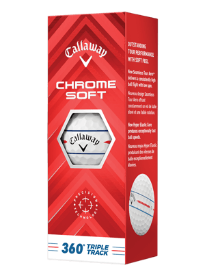 Callaway Chrome Soft 360 Triple Track White Golf Balls (12 Balls) - Prior Gen