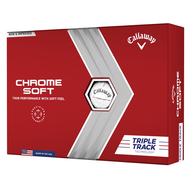 Logo Overrun - Callaway Chrome Soft Triple Track Golf Balls (12 Balls) 2022