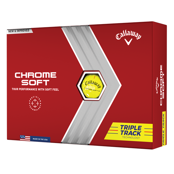 Callaway Chrome Soft Triple Track Yellow Golf Balls (12 Balls)