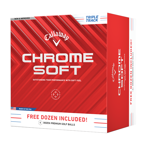 Callaway Chrome Soft Triple Track Golf Balls (48 Balls) 2024 - 4 For 3