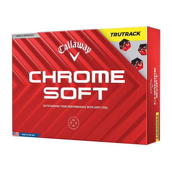 Callaway Chrome Soft TruTrack Yellow Golf Balls (12 Balls) 2024