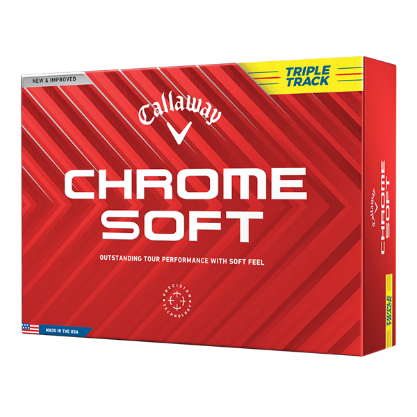Callaway Chrome Soft Triple Track Yellow Golf Balls (12 Balls) 2024