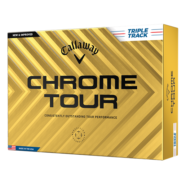 Callaway Chrome Tour Triple Track White Golf Balls (12 Balls) 2024