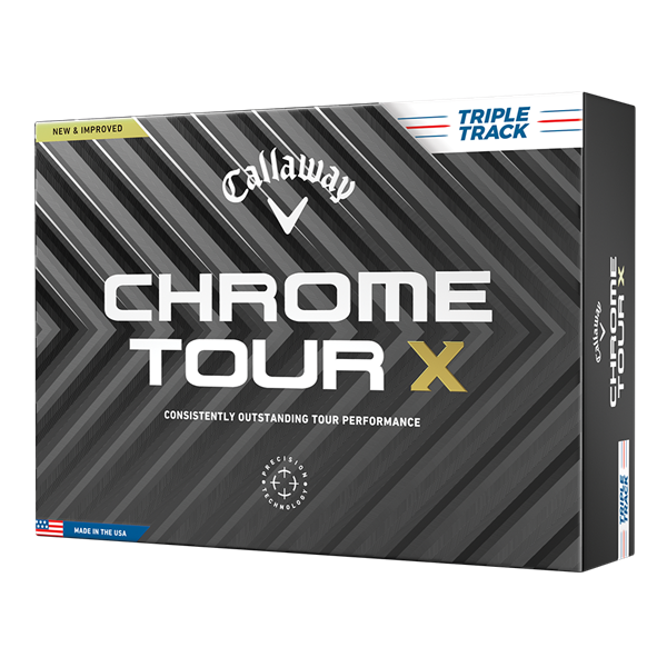 Callaway Chrome Tour X Triple Track White Golf Balls (12 Balls) 2024